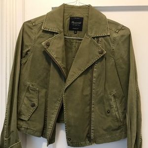 Madewell XS cropped army jacket